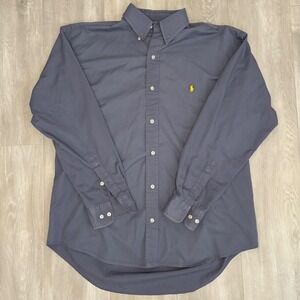 Polo Ralph Lauren Blake Shirt Mens XL Blue Gray Cotton Button Down Long Sleeve